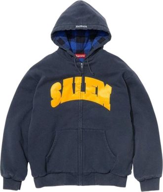 SUPREME x SALEM SS26 Zip Up Hooded Sweatshirt Navy SUP-SS26-270-NVY