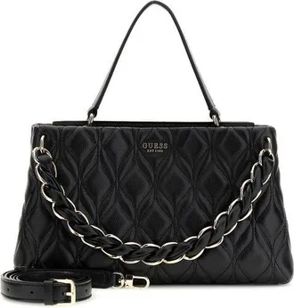 Guess Womens Satchel Bag Black Polyurethane - Satchel-Bags