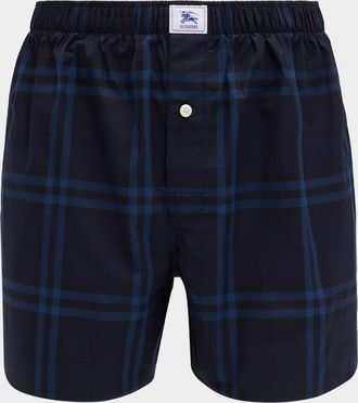Burberry Men & apos;s Barnaby Checked Cotton Boxer Shorts