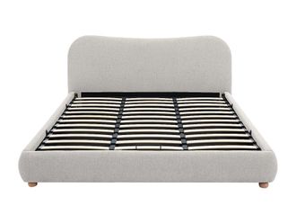 VENTE-UNIQUE.COM Cama con canap&eacute; abatible tela beige