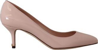 Dolce & Gabbana Womens Patent Leather Pumps Kitten Heel Style - Peach - Size EU 37