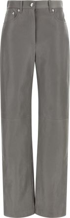 Sportmax Lamb Leather Casual Womens Pants