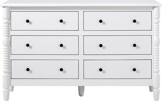 Walker Edison Vivienne Walker Edison Ez Assembly Premium Solid Wood Spindle 6-Drawer Dresser