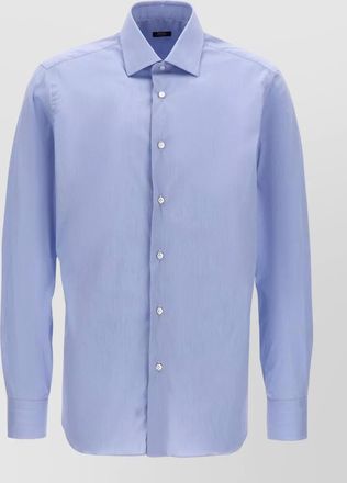 Barba stretch poplin shirt