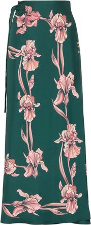 La DoubleJ Gonna con stampa a fiori - Verde