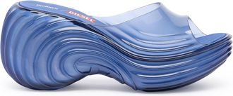 Diesel Platform mule in Melflex - Sandals - Woman - Blue