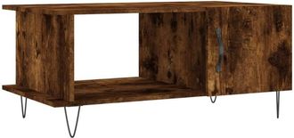 vidaXL Mesa de centro madera contrachapada roble ahumado 90x50x40 cm vidaXL