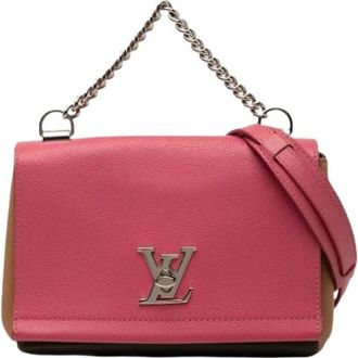 Louis Vuitton Pre-owned Lock Me II BB - Dames - Vintage Schoudertas - Roze - ONE Size - Leer - Vintage