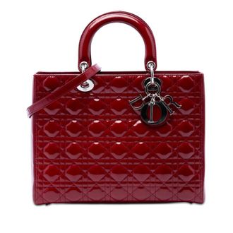 Dior Pre-owned Dior Large Patent Cannage Lady Dior Ladies O55QMLLVYG3S3UTD