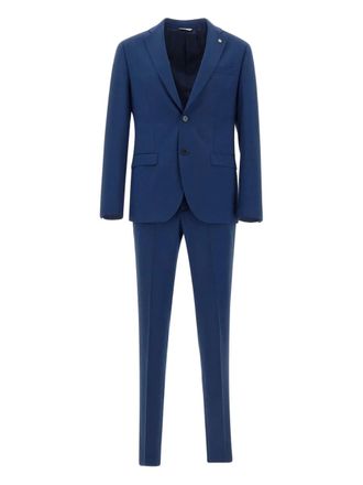 Manuel Ritz single-breasted suit - men - Polyester/Wool/Spandex/Elastane - 46 - Blue