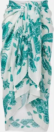 Heidi Klein Kos paisley cotton and silk beach cover-up