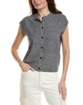 Eileen Fisher Eileen Fisher Crewneck Linen-Blend Vest