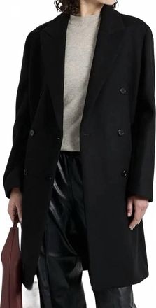 Theory Boxy Winter Overcoat In Black