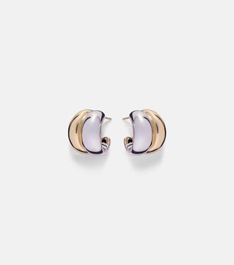 Jennifer Fisher Chavez Micro yellow and white gold hoop earrings
