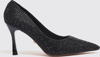 Twentyfourhaitch Rhinestone-Embellished Crystal Mesh High-Heeled Court Shoes