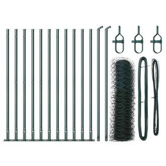 Berkfield Home Hexagon Fence Green 0.4x25 m Steel