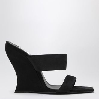 Alaia Wave mules in black suede