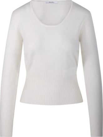 Max Mara Vetta Trui - Dames - Ronde hals truien - Wit - M - Truien & Vesten