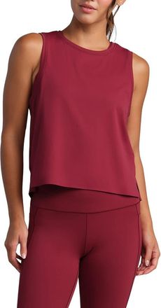 Rhone Serene Crop Performance Tank in Cranberry at Nordstrom, Size X-Small