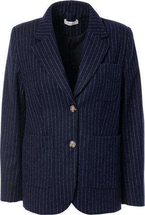 Jcsophie Penelope jas - Dames - Jassen - Blauw - Maat: L Leer