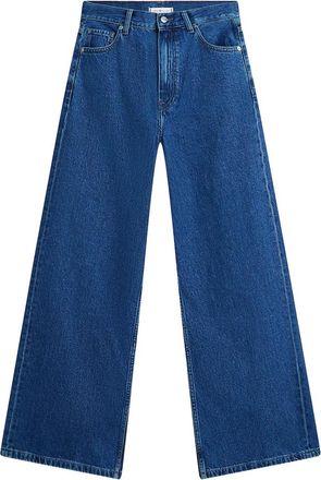 Tommy Hilfiger Jeans, Dames, Blauw, W31 L32, Katoen, 70s High Rise Wide Leg Jeans