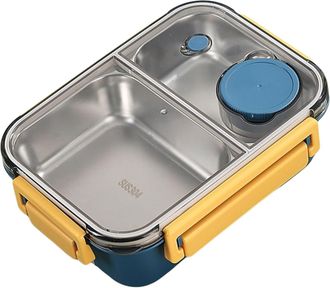 OEM Fiambrera De Acero Inoxidable, A Prueba De Fugas, Recipiente Compartimentado Para Almacenar Alimentos, Vajilla Port&aacute;til Para La Escuela Y Picnics, Fia
