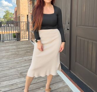 Wishlist Cassidy Skirt In Champagne