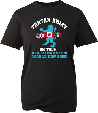 Generic Soccer Army on Tour T-Shirt, Football Supporters T-Shirt, Scotland World Cup Gift, Unisex Adults and Kids Tee Top(Black, XL)