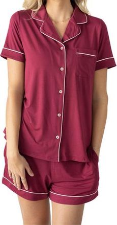 Kindred Bravely Clea Short Sleeve Pajama Set in Berry at Nordstrom, Size X-Large