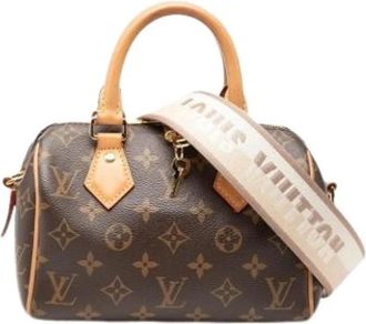 Louis Vuitton Pre-owned Mini Boston Bag - Dames - Vintage Mini Tas - Bruin - ONE Size - Leer - Vintage