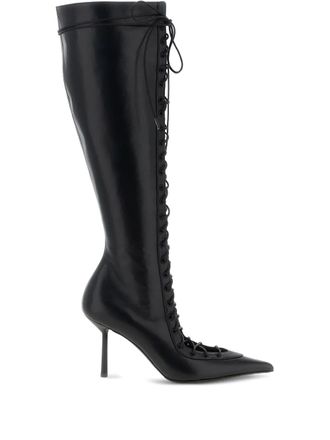 Le Silla 95mm Colette lace-up pointed boots - Black