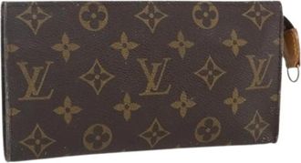 Louis Vuitton Pre-owned Clutches, female, Brown, Size: ONE SIZE Pre-owned Canvas Clutch