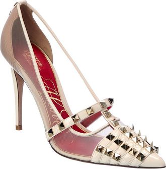Valentino Rockstud Alcove 100 Patent & Mesh Pump