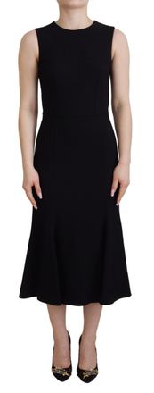 Dolce & Gabbana Black Womens Sheath Flare Viscose Dress - Size Small