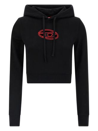 Diesel F-Slimmy-Hood-Od Hoodie With Cut-Out Oval D Logo