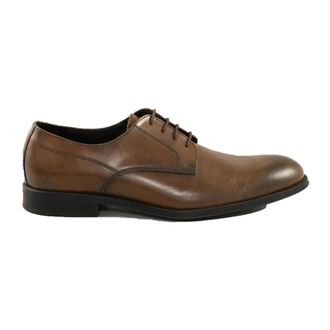 A.Testoni Stringata Veterschoen - Heren - Nette schoenen - Bruin - 45 EU - Leer - Schoenen