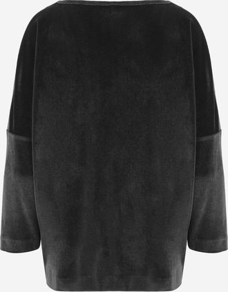 F.it Womens Sweater, Stretch Velvet, Black Polyester