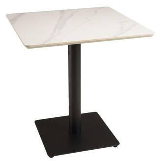 Macabane Conjunto n.&ordm; 2: mesa de bar de 70 x 70 cm de cer&aacute;mica con efecto m&aacute;rmo