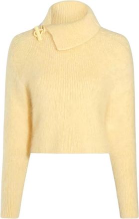 Jacquemus Marina Sweater - Dames - Coltruien - Geel - M - Wol - Truien & Vesten