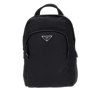 Prada Re-Nylon and leather one-shoulder backpack Man One Size
