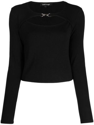 Tout à Coup Top crop con dettaglio cut-out - Nero