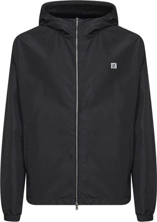 Fendi Light Jackets, male, Black, L, Fendi Coats Black