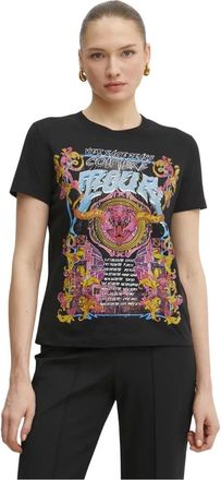 Versace Jeans Couture Tops, Dames, Bruin, S, Katoen, Katoenen T-shirt