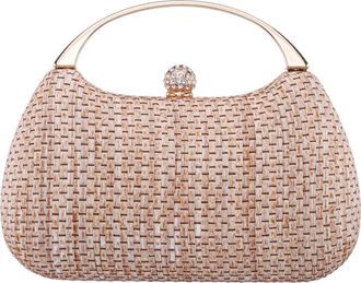 Nina Brando Frame Clutch in Natural at Nordstrom