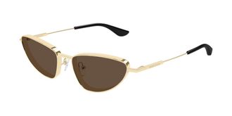 Alexander McQueen AM0522S 002 Womens Sunglasses Gold Size 56