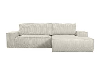VENTE-UNIQUE.COM Sof&aacute; rinconera terciopelo beige