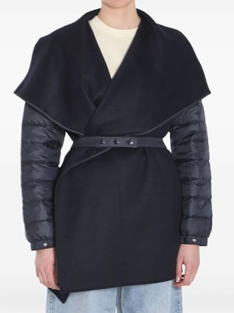 Moncler padded cape - Blue