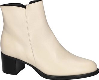 PieSanto 265445 Marfil Enkellaars - Dames - Laarzen met Hak - Beige - 37 EU - Leer - Schoenen