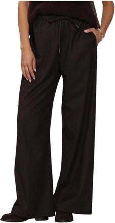 By-Bar Amsterdam Broeken, Dames, Bruin, XL, Pelle Pinstripe Pants