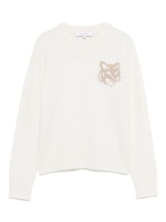 Maison Kitsun&eacute; Fox Head Intarsia Merino Jumper